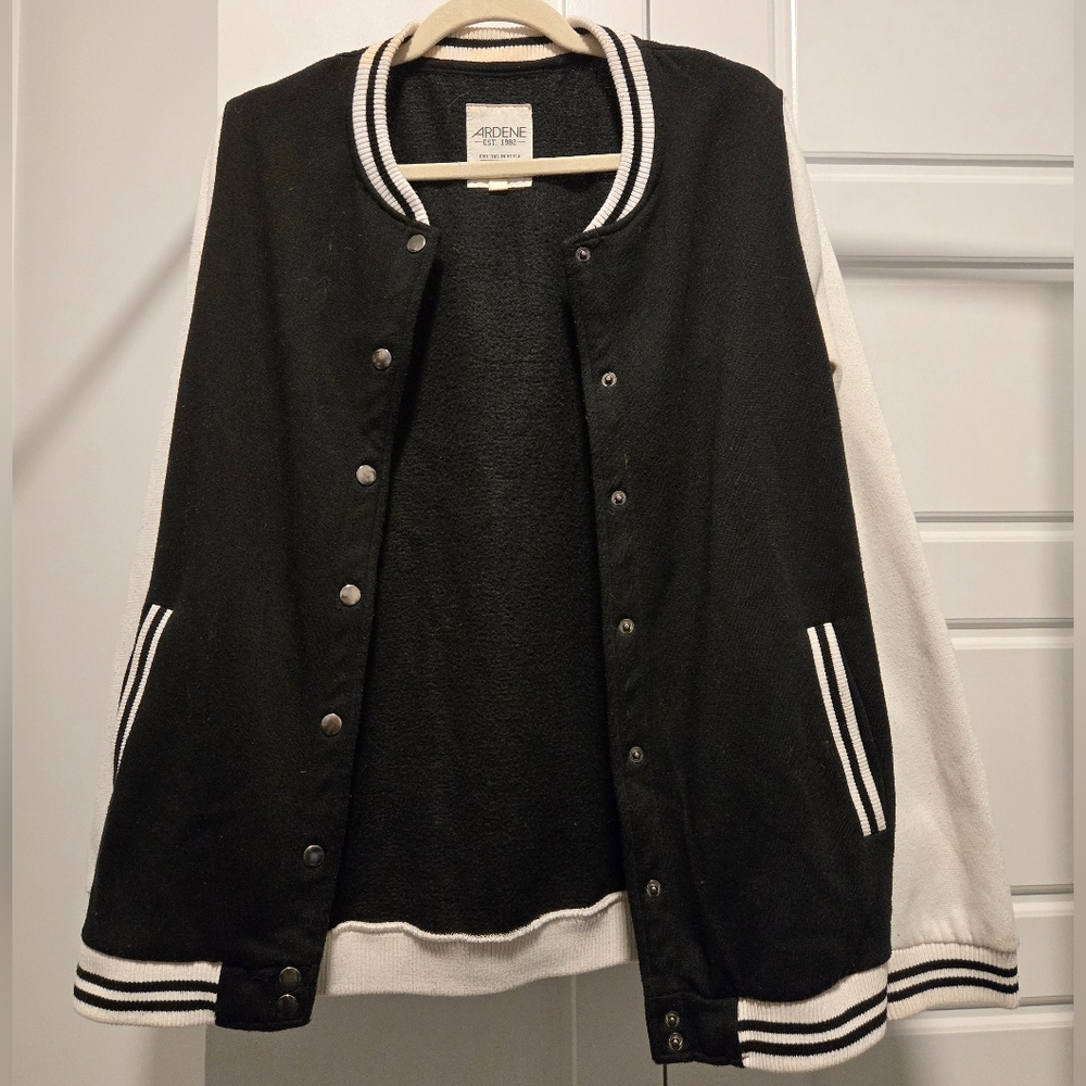 Ardene Monochrome Varsity Jacket